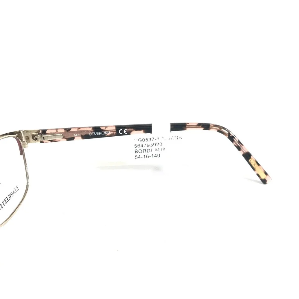 Covergirl Eyeglasses Frames CG1537-1 071 Black Red Silver Cat Tortoise 54-16-140